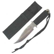 7 inch BLACK LACED KNIVE WITH SHEATH (081)